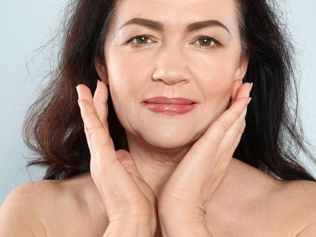 Mature Asian woman skin rejuvenation