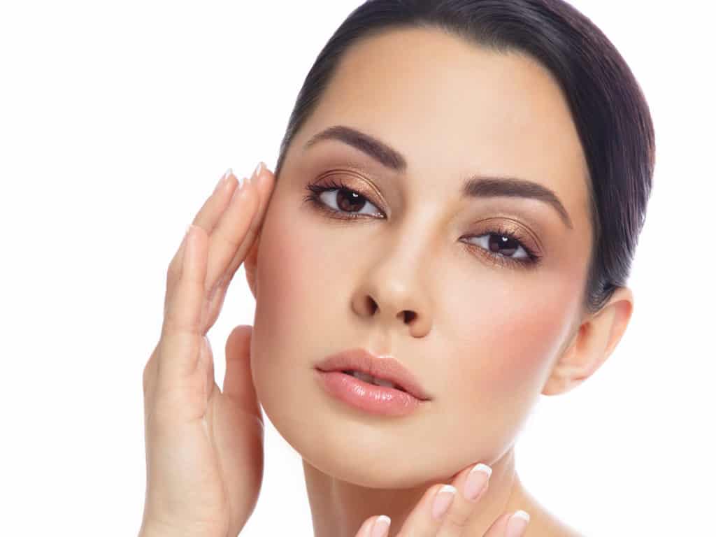 Non-peel skin treatment beautiful woman