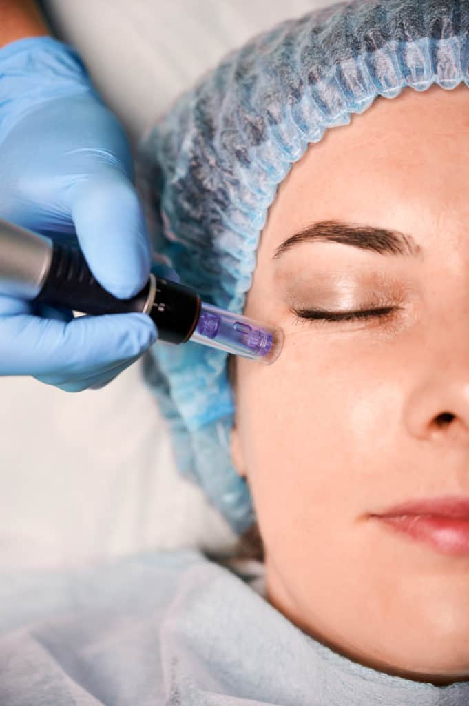 Female client in beauty salon.